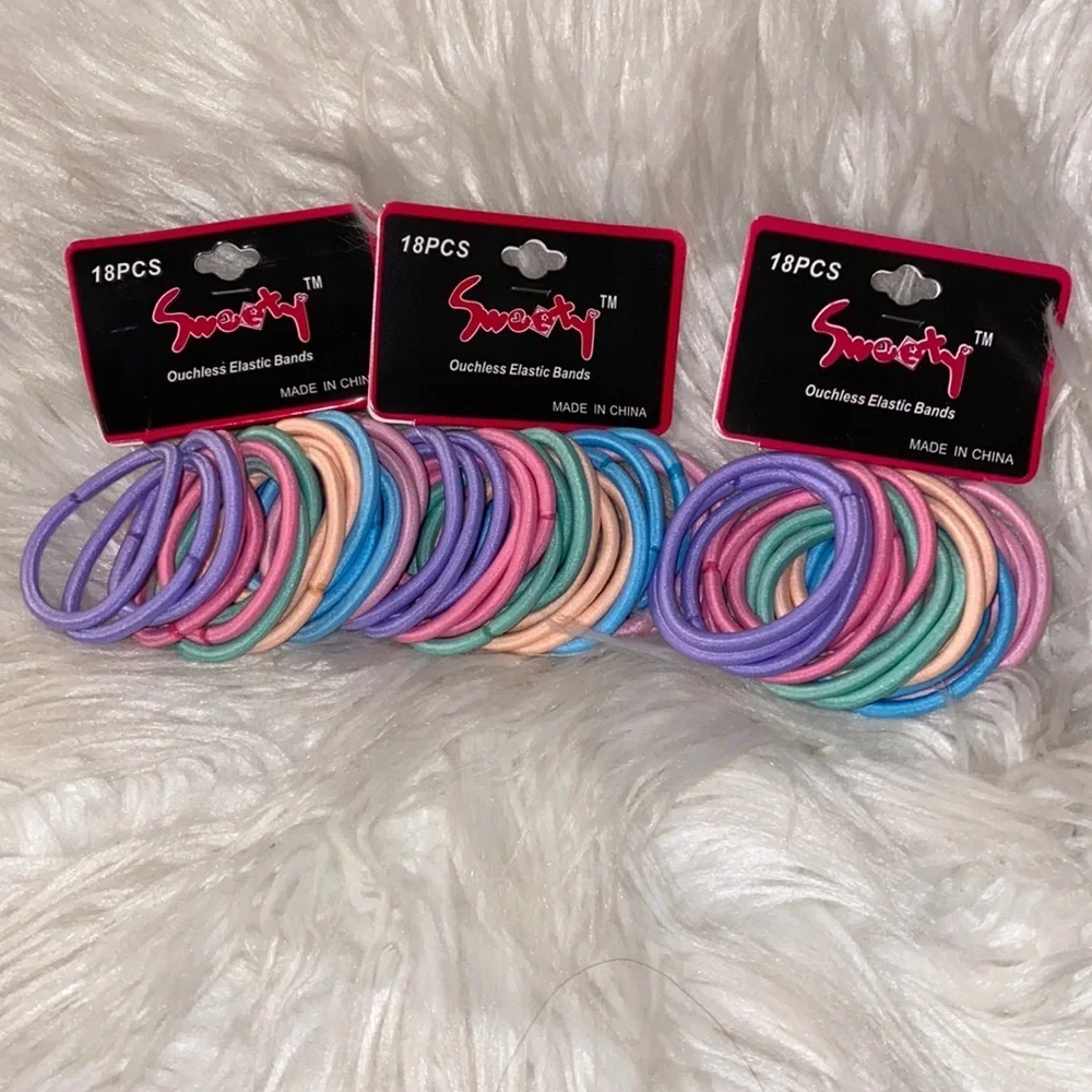 3 pack of 18 PCs each pack ouchless elastic bands